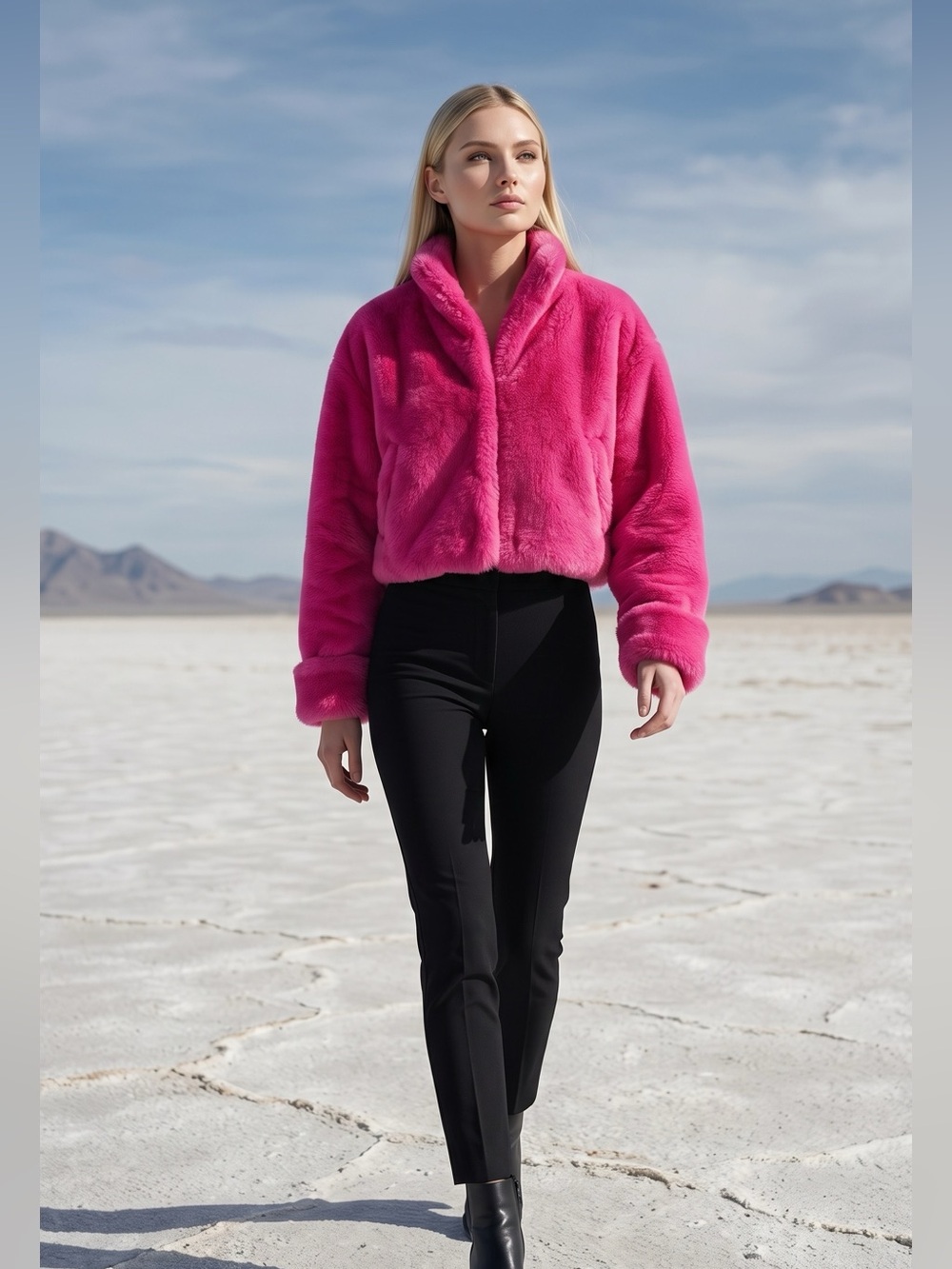 Vintage Hot Pink Faux Jacket